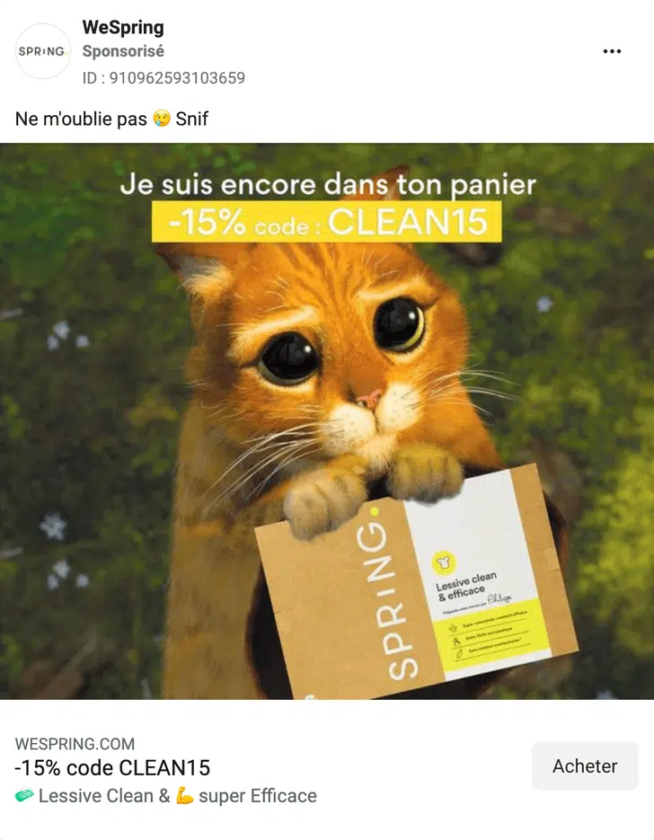 Exemple de créative publicitaire