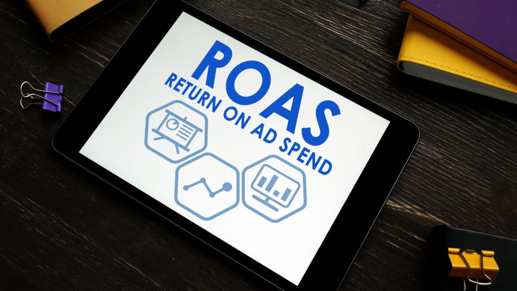 Illustration ROAS marketing digital mesure performance campagnes Google Ads et Facebook Ads