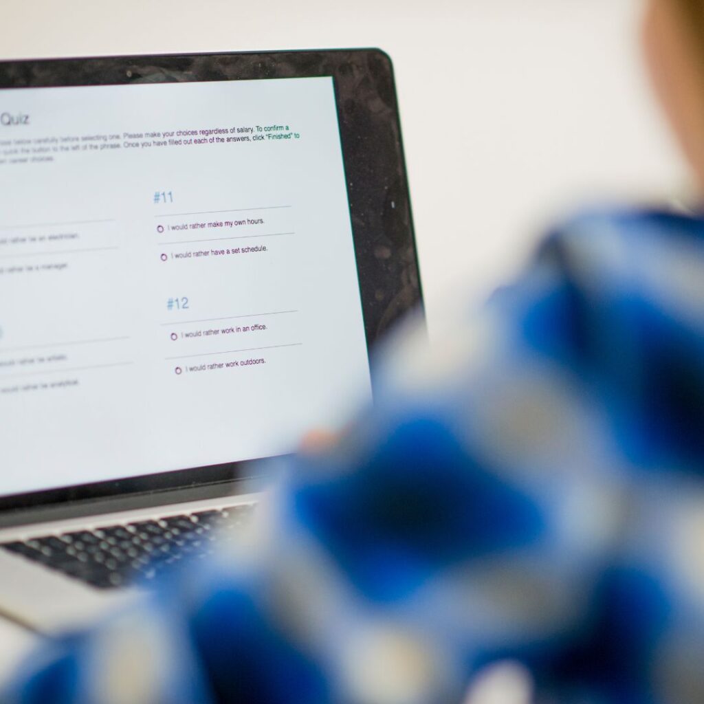 Exemple page de capture quiz diagnostic interactif - taux de conversion 40 à 60% pour infopreneurs